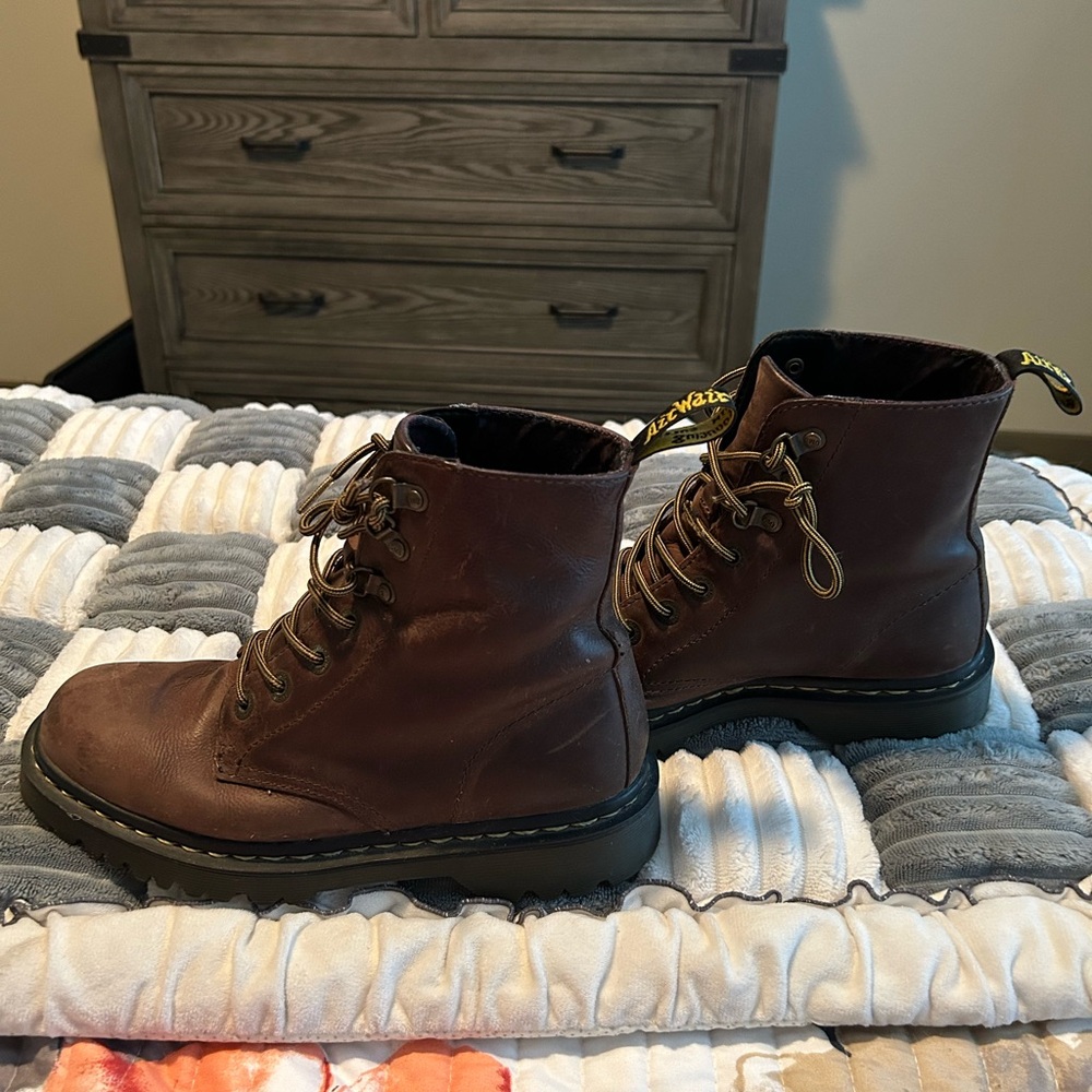 Dr Martens Brown Leather Luna Boots